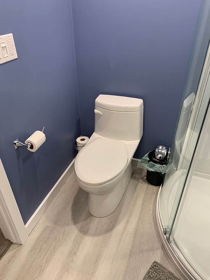 lo flow toilet new Basement Bathroom - Winnipeg Bathroom Renovations - All Canadian Renovations Ltd.