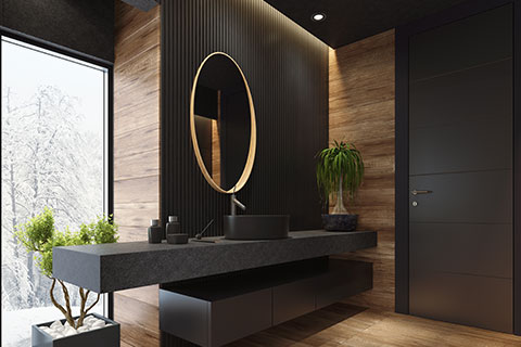 Bathroom Design tip: Exposed or Natural materials - Winnipeg Bathroom Renovations - All Canadian Renovations Ltd.